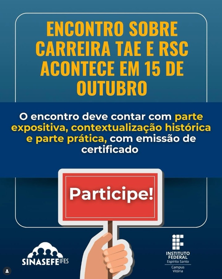 ENCONTRO SOBRE CARRREIRA TAE E RSC