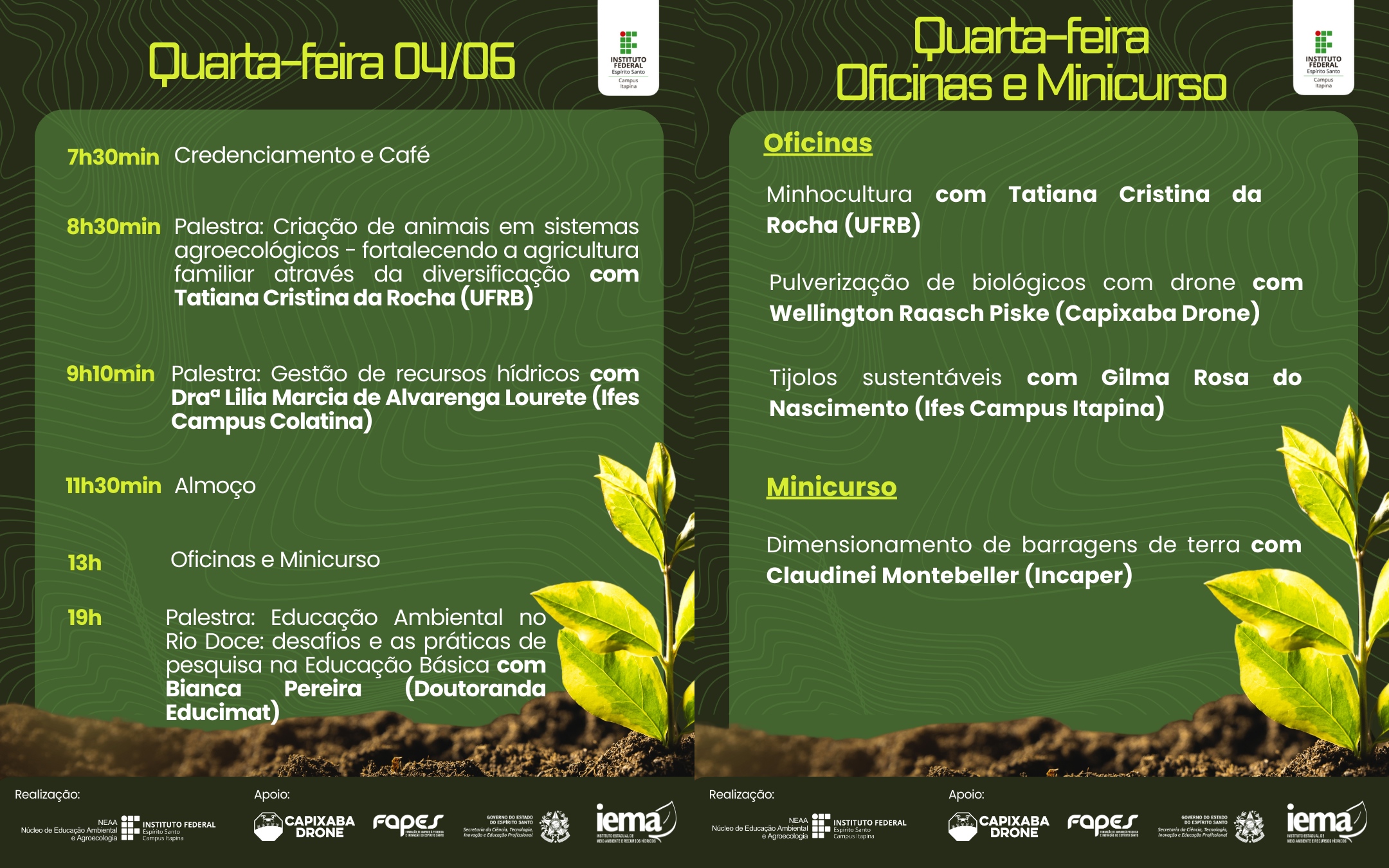 Programacao Quarta Encontro Educacao Ambiental