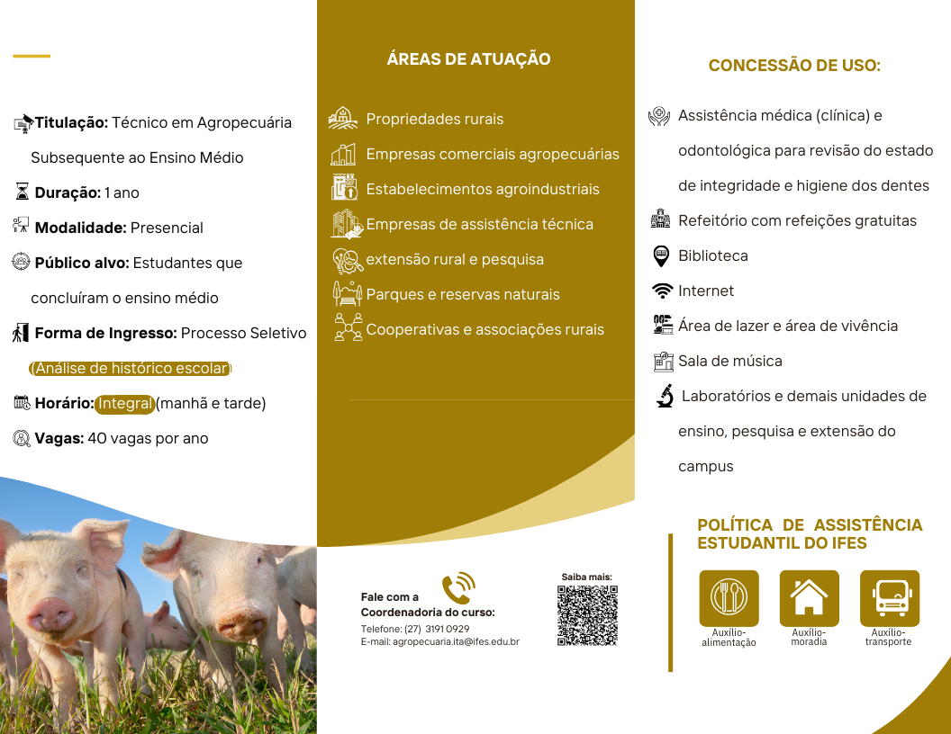 TÉCNICO EM AGROPECUARIA SUBSEQUENTE 2