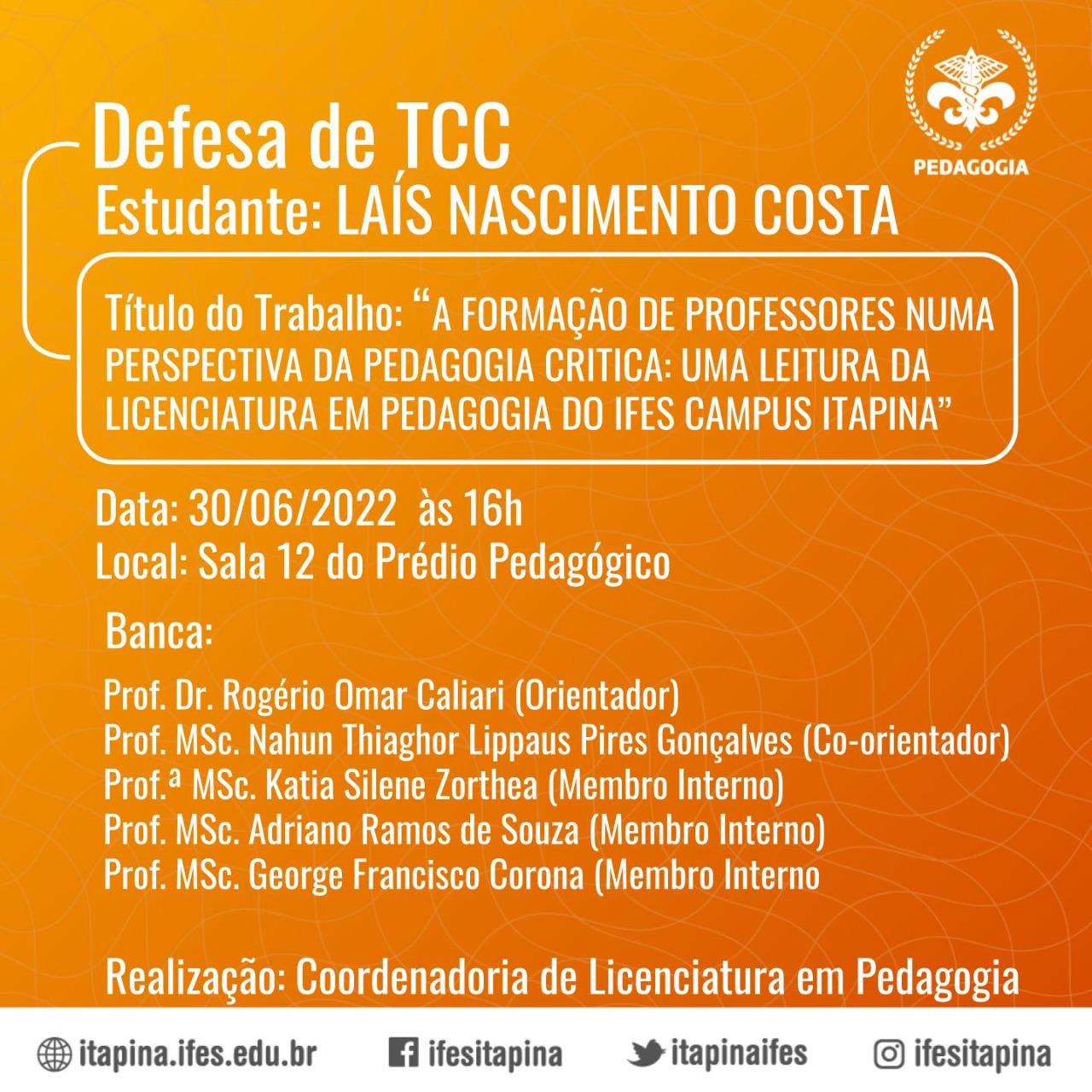 2022 TCC PEDAGOGIA Lais Nascimento Costa