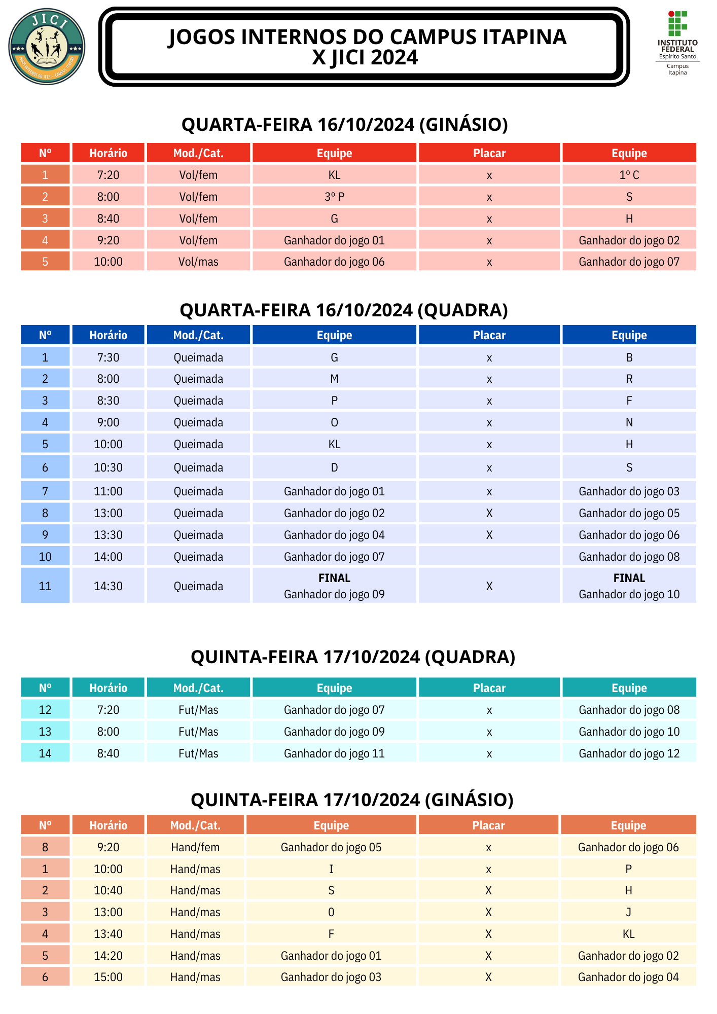 2024 Tabela dos Jogos Interno 02