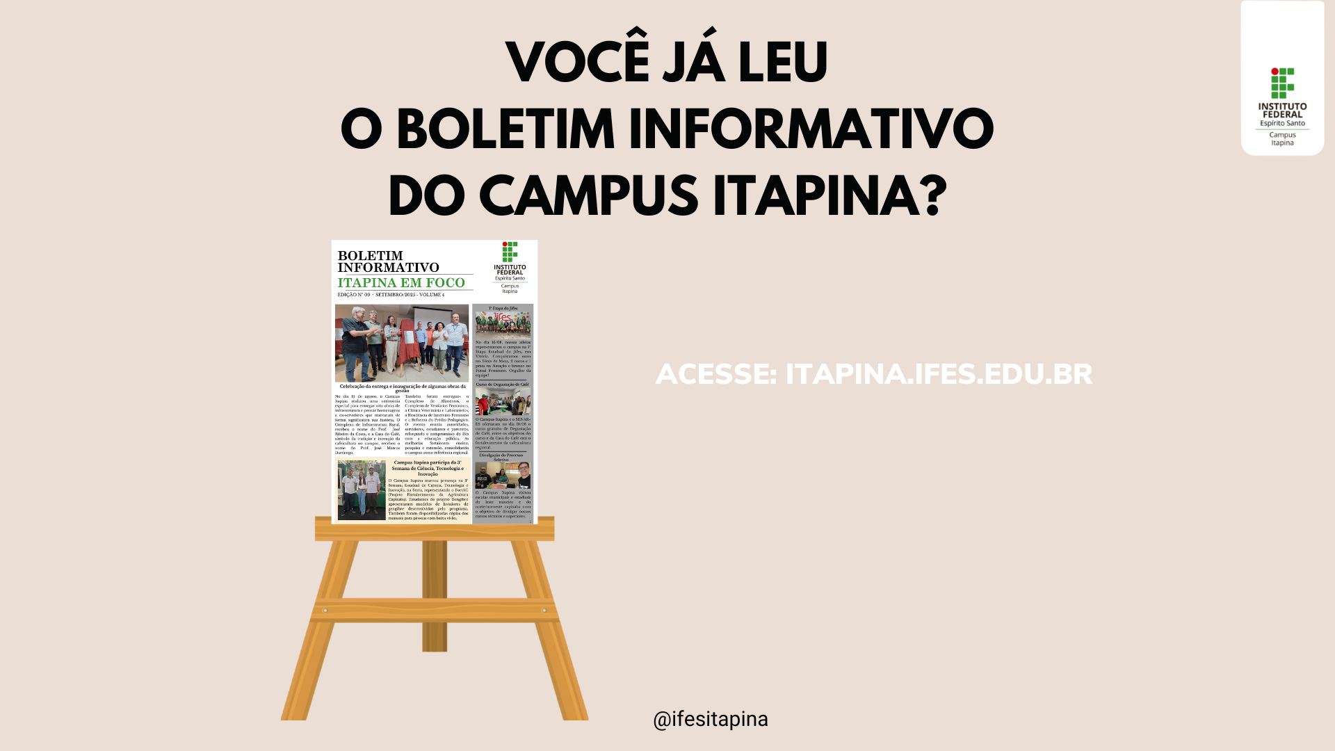Boletim de Setembro já disponível