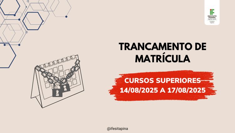 Está aberto o prazo para trancamento de matrícula 2025/2