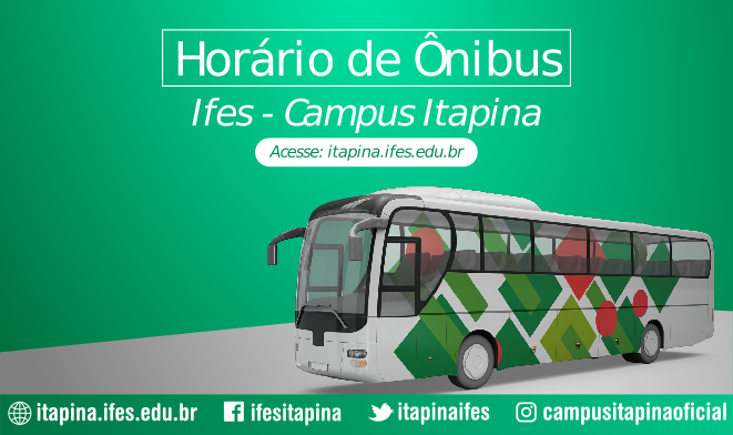 Horário de ônibus que atendem ao Ifes Campus Itapina