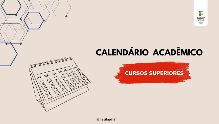 Calendário acadêmico - Cursos Superiores 2025